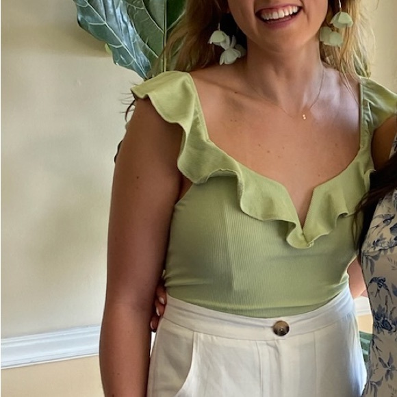 ASTR mint green ruffle top - Picture 4 of 5